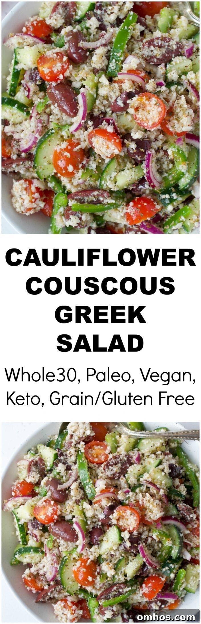 Greek Salad with Cauliflower Rice