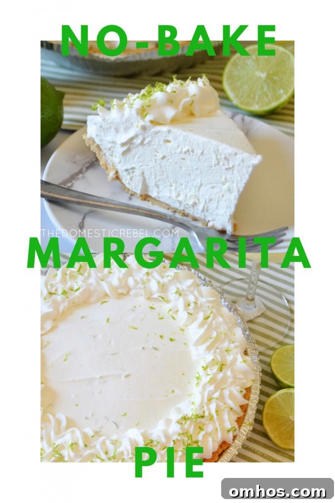 No-Bake Margarita Pie Recipe with Tequila-Lime Filling 7 no bake margarita pie photo collage