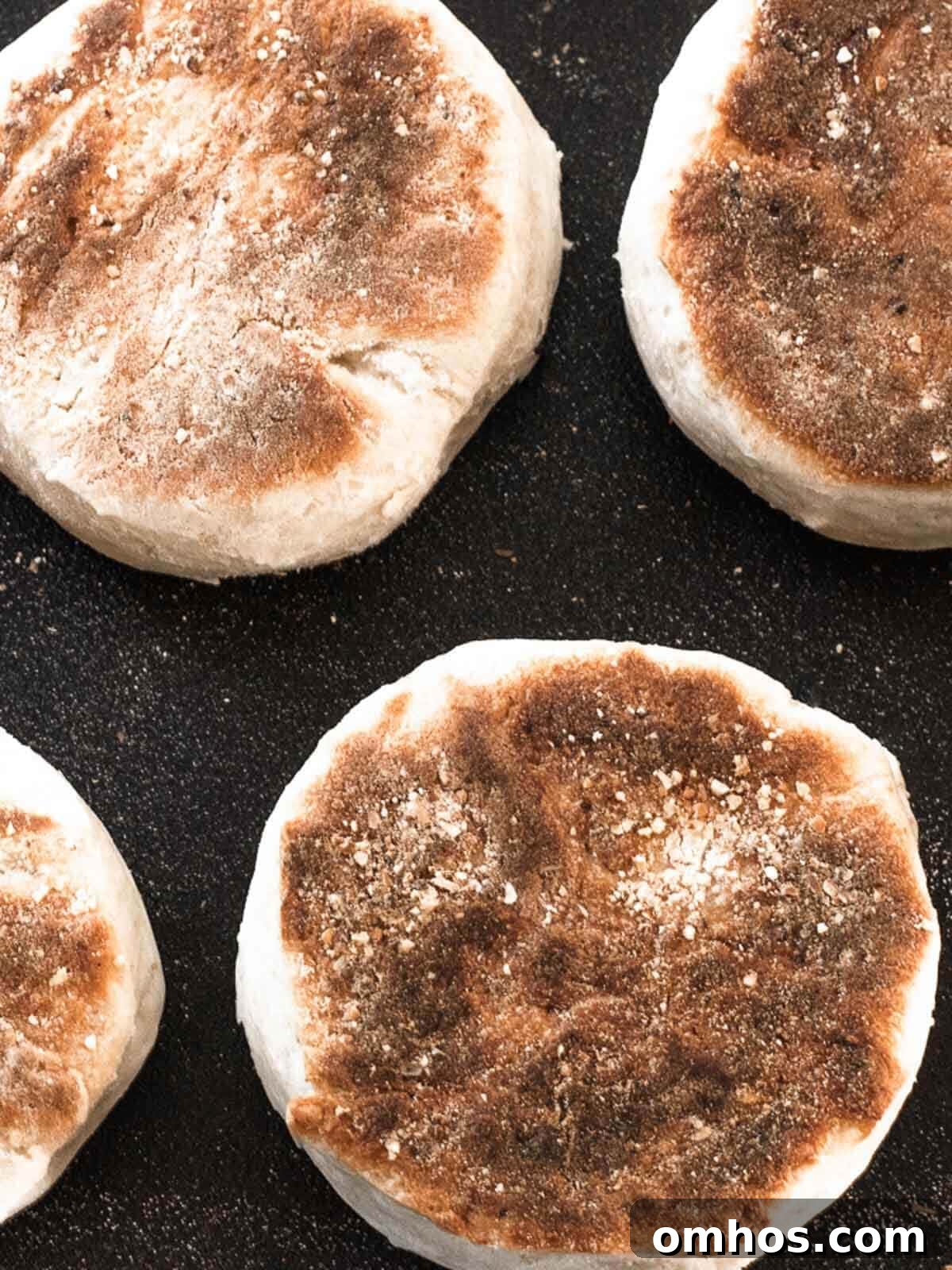 English muffins loaded with nooks and crannies.