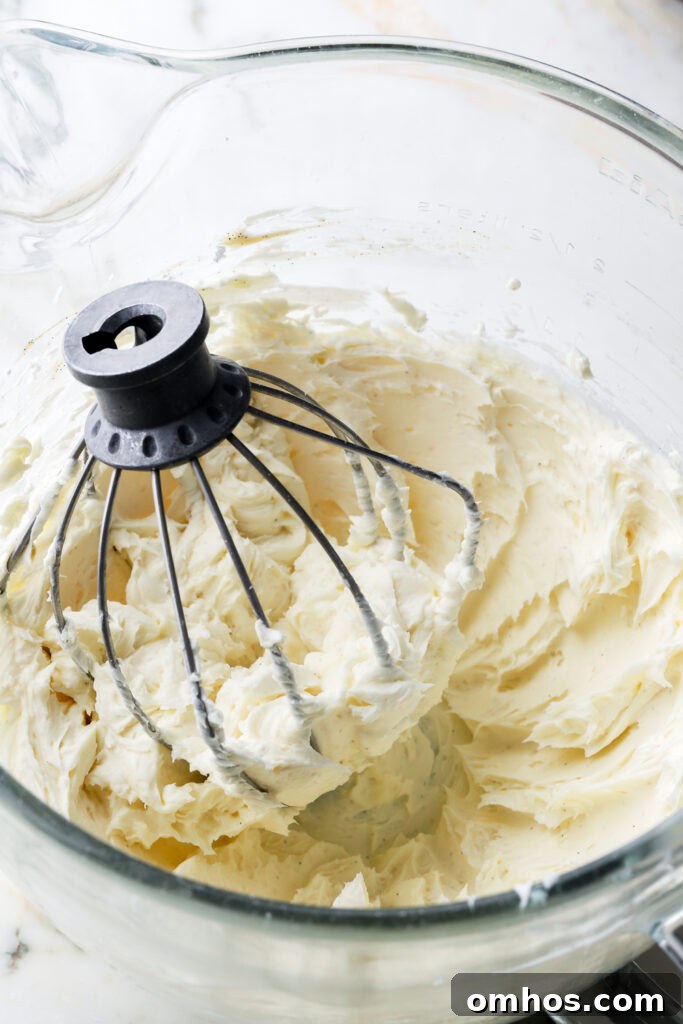 cream cheese beat with the sugar