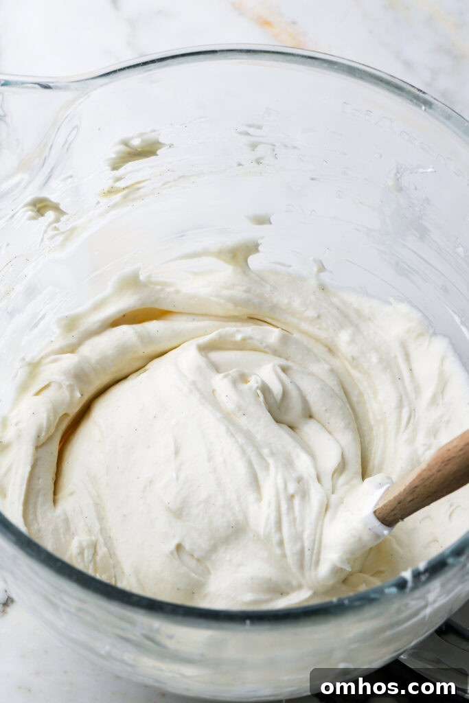 finished cheesecake filling