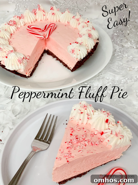 Candy Cane Peppermint Fluff Pie Recipe 11 Peppermint fluff pie, easy best peppermint pie, Peppermint no bake Christmas pie, 6 ingredient peppermint pie, easy to make 10 minute pie, best easy Christmas frozen peppermint pie, candy cane pie, best easy candy cane peppermint pie