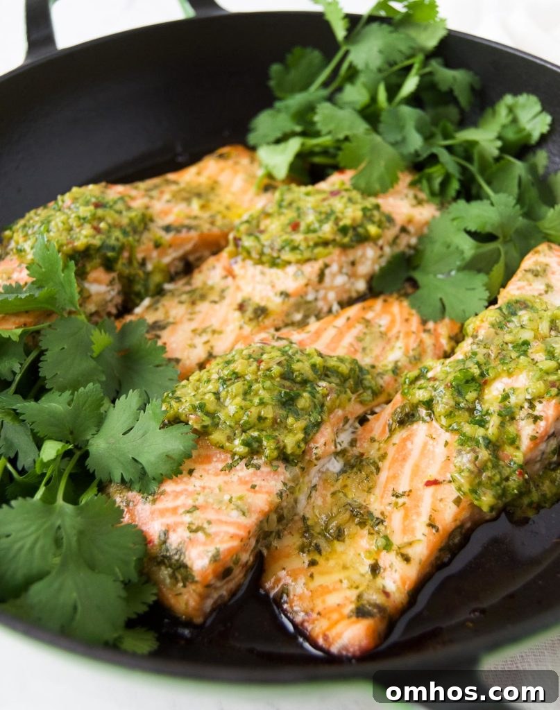 Baked Chimichurri Salmon