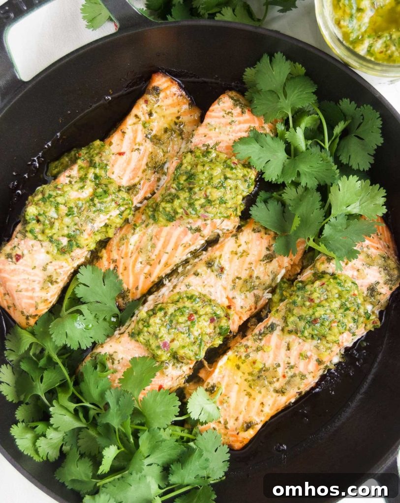Baked Chimichurri Salmon