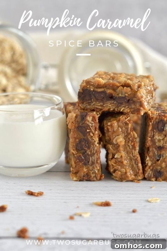 Pumpkin caramel spice bars pinterest graphic.
