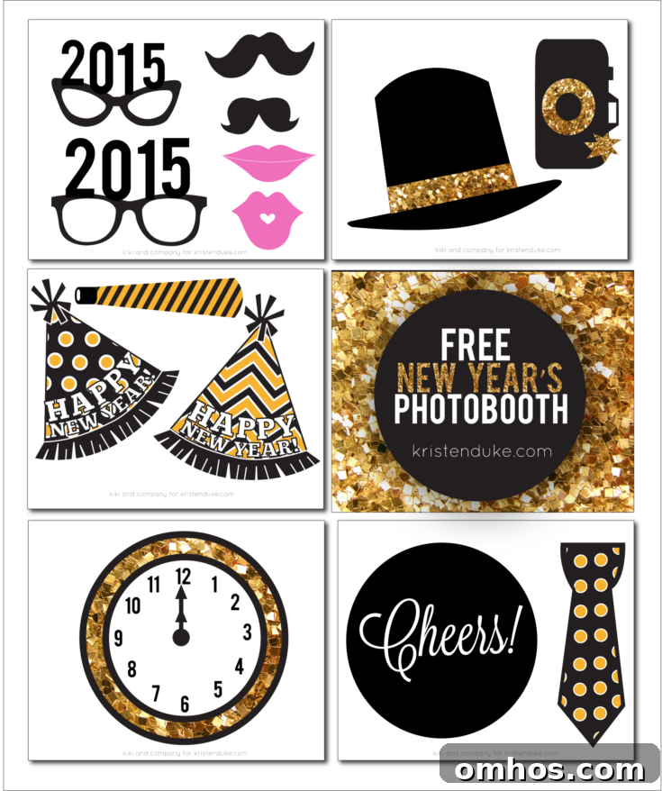 New Years Eve Photo Booth Props