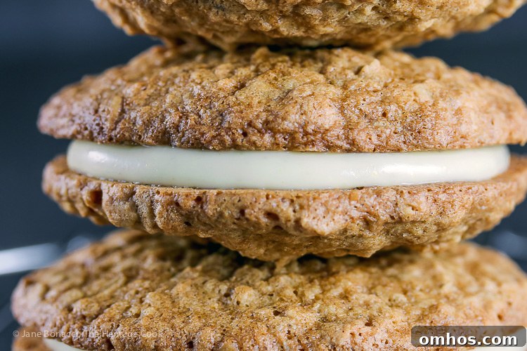 Gluten Free White Chocolate Oatmeal Sandwich Cookies © 2017 Jane Bonacci, The Heritage Cook
