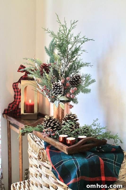 DIY Rustic Winter Woods Christmas Coffee Table Decor 5 diy Christmas coffee table decorations