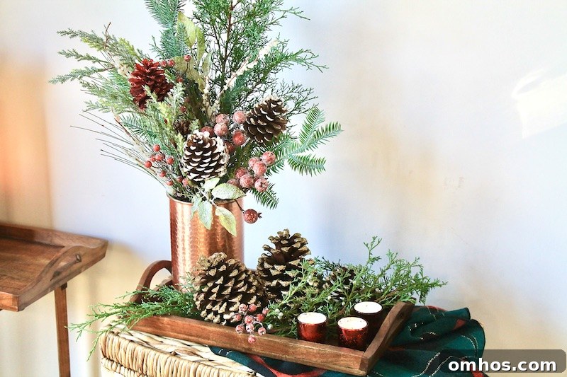 DIY Rustic Winter Woods Christmas Coffee Table Decor 9 easy rustic winter woods christmas table decor