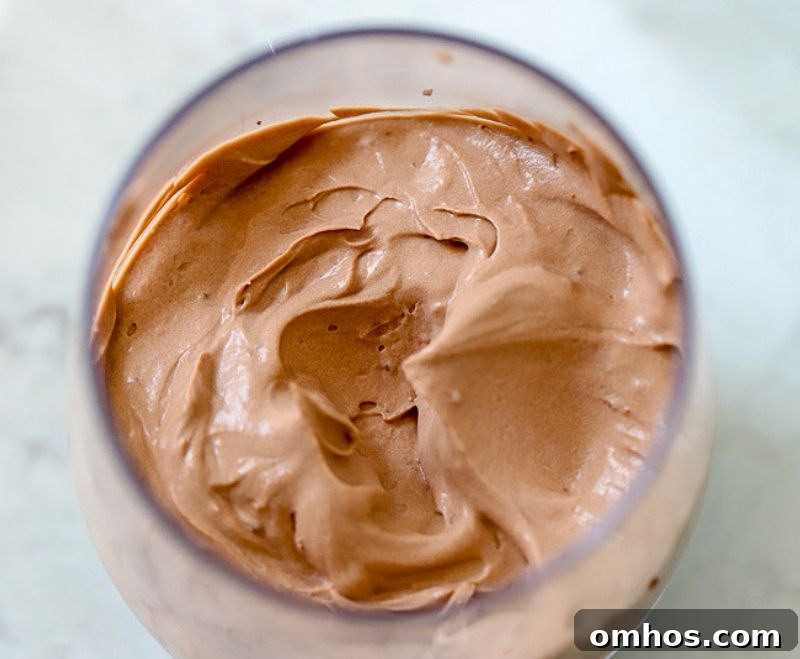 Chocolate mousse in a glass