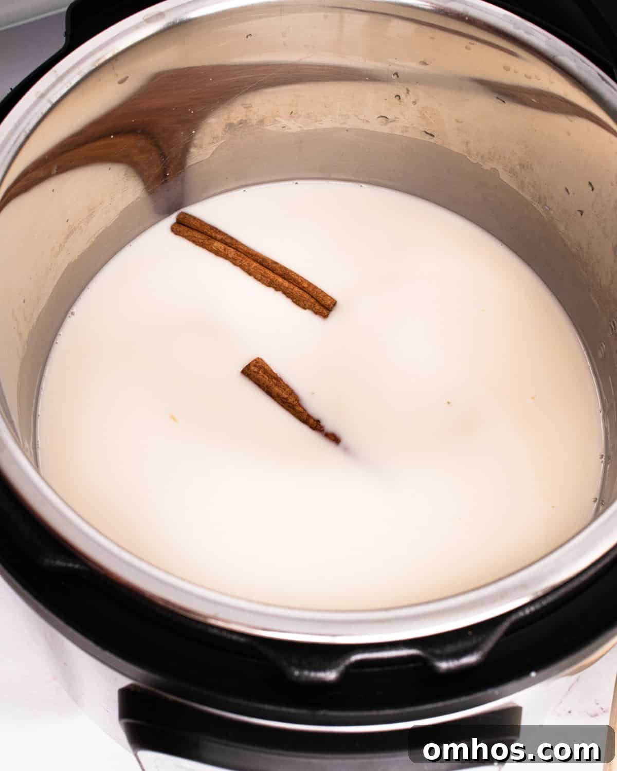 Creamy Instant Pot Arroz con Leche (Mexican Rice Pudding) 4 instant pot with ingredients in it