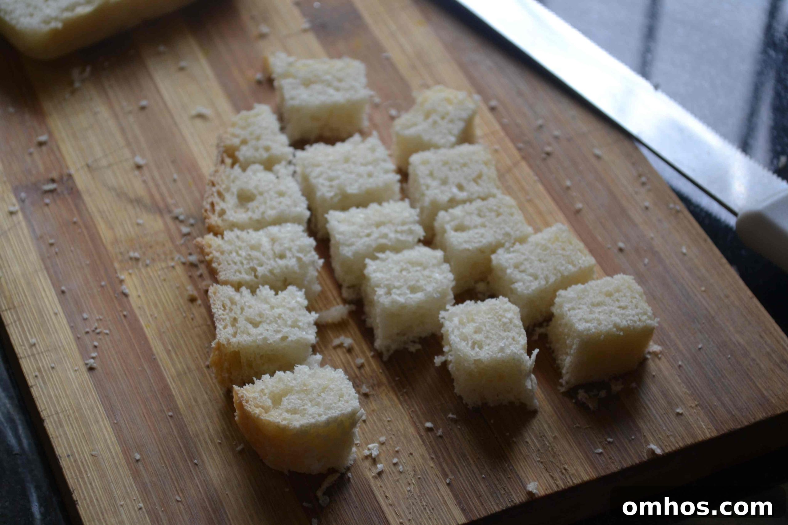 croutons in a tray