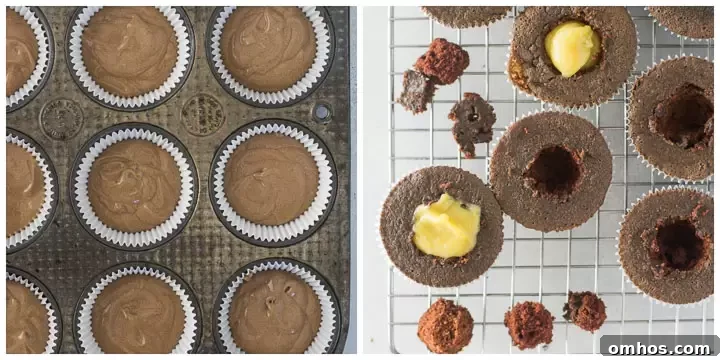 Moist Chocolate Banana Cupcakes Recipe 5 how to fill chocolate banana cupcakes