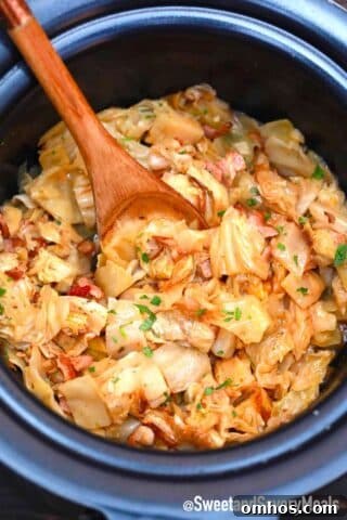 Slow cooker cabbage and bacon
