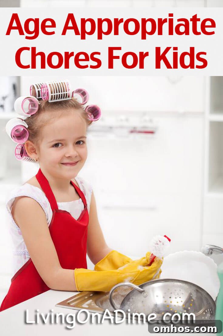 Age appropriate chores for kids with tips to manage household chores