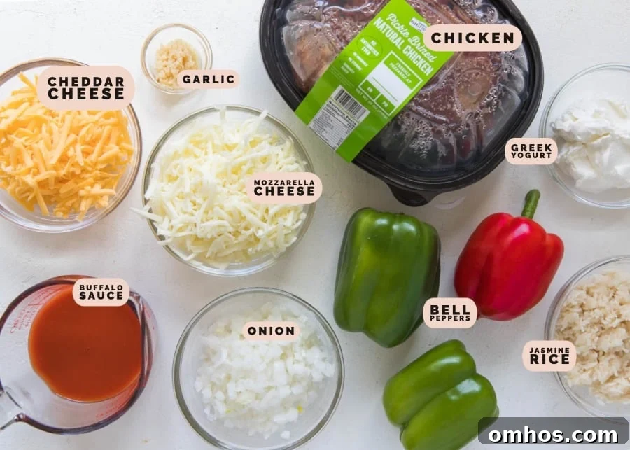 ingredients needed to make chicken stuffed bell peppers