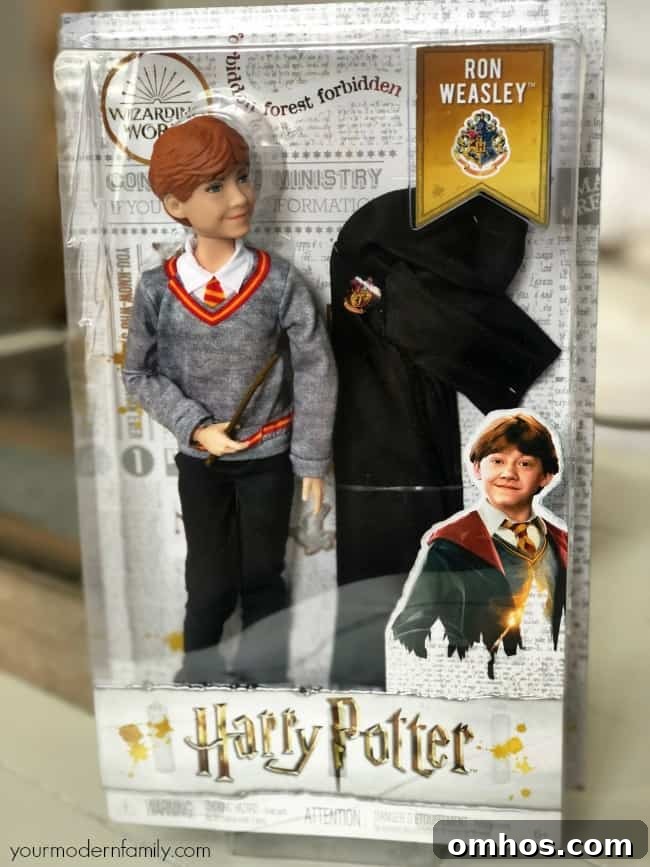Harry Potter Toys and Gift Ideas for Fans 6 A Ronald Weasley figurine in its original box.