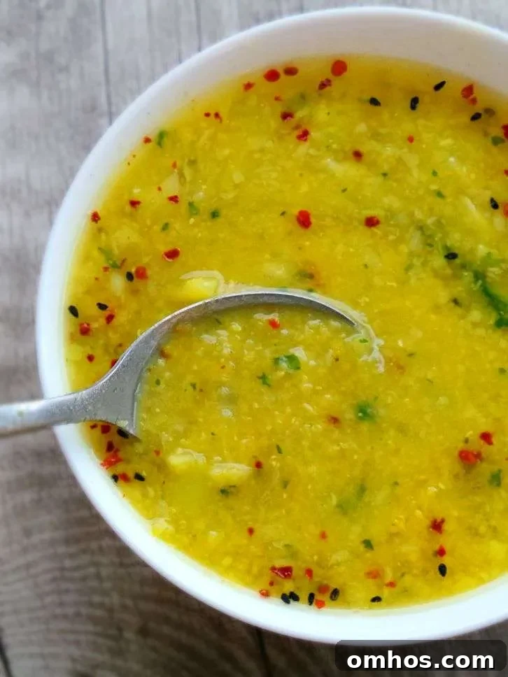 Red lentil broccoli detox soup