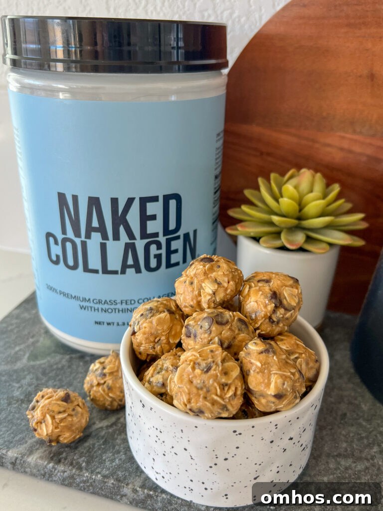 Protein balls stacked on a plate