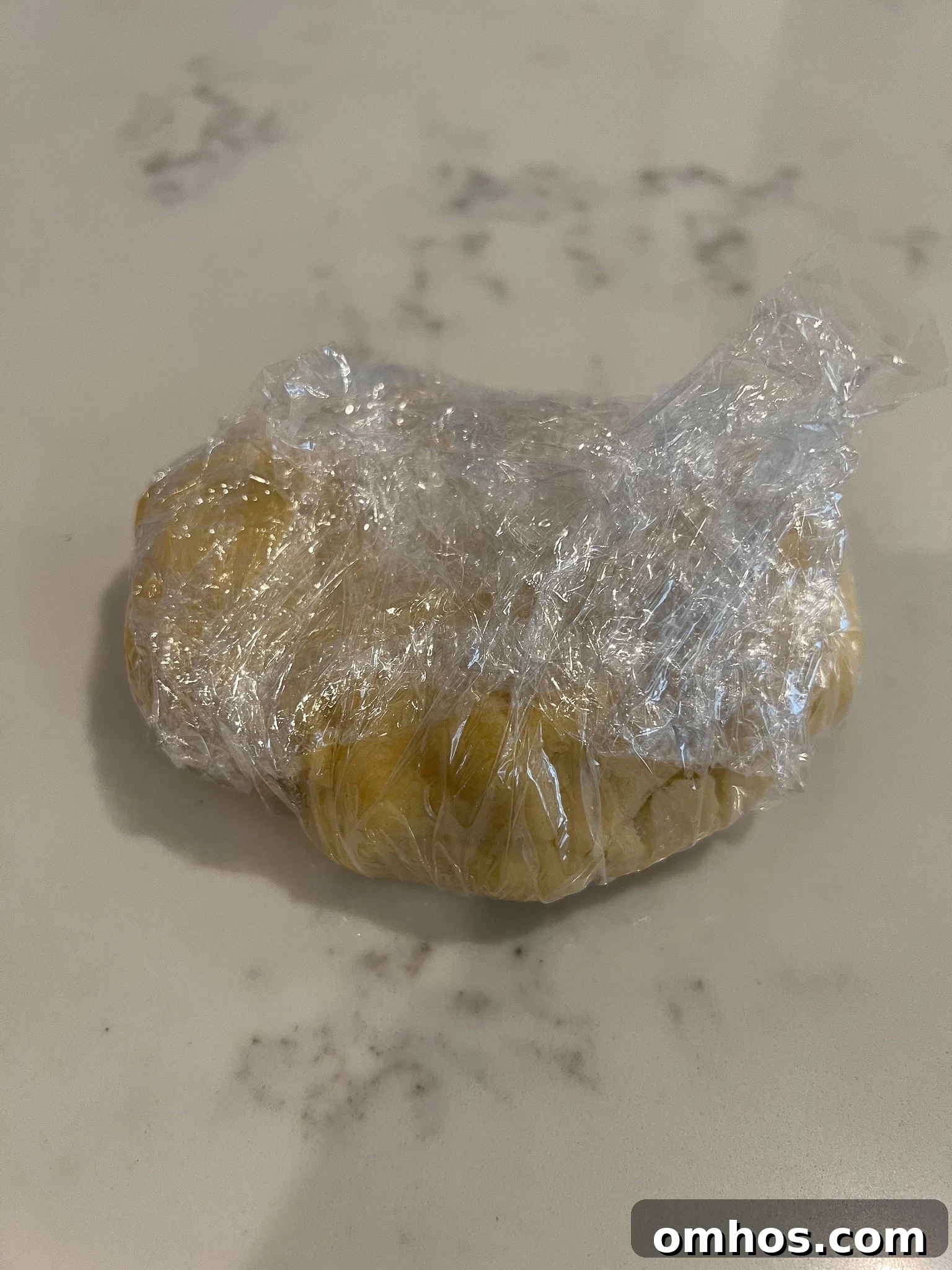 Dough wrapped and ready to chill.
