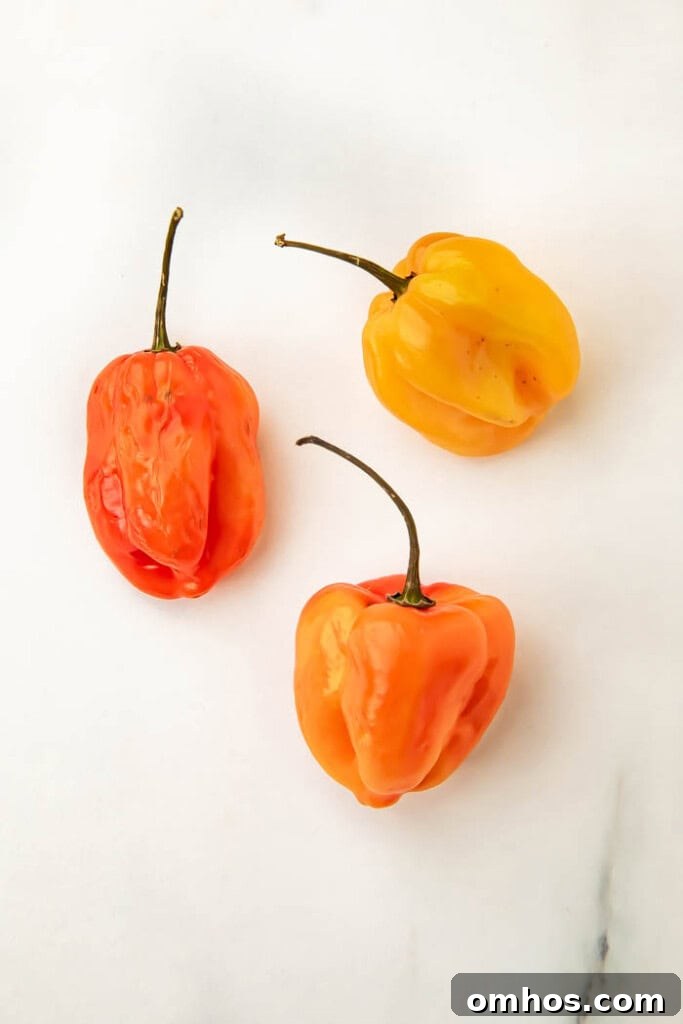 Spicy Mango Habanero Sauce for Grilling and Wings 2 Peppers