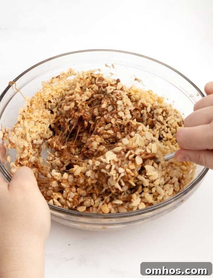 bowl of star crunch rice krispy mixture