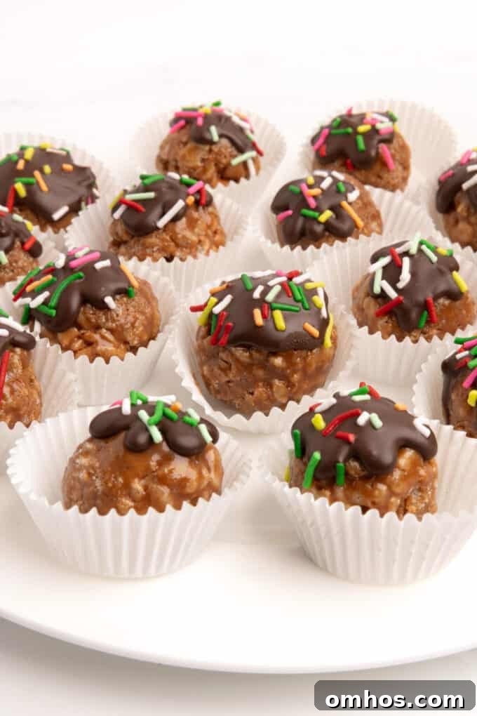 plate of star crunch rice krispy christmas balls