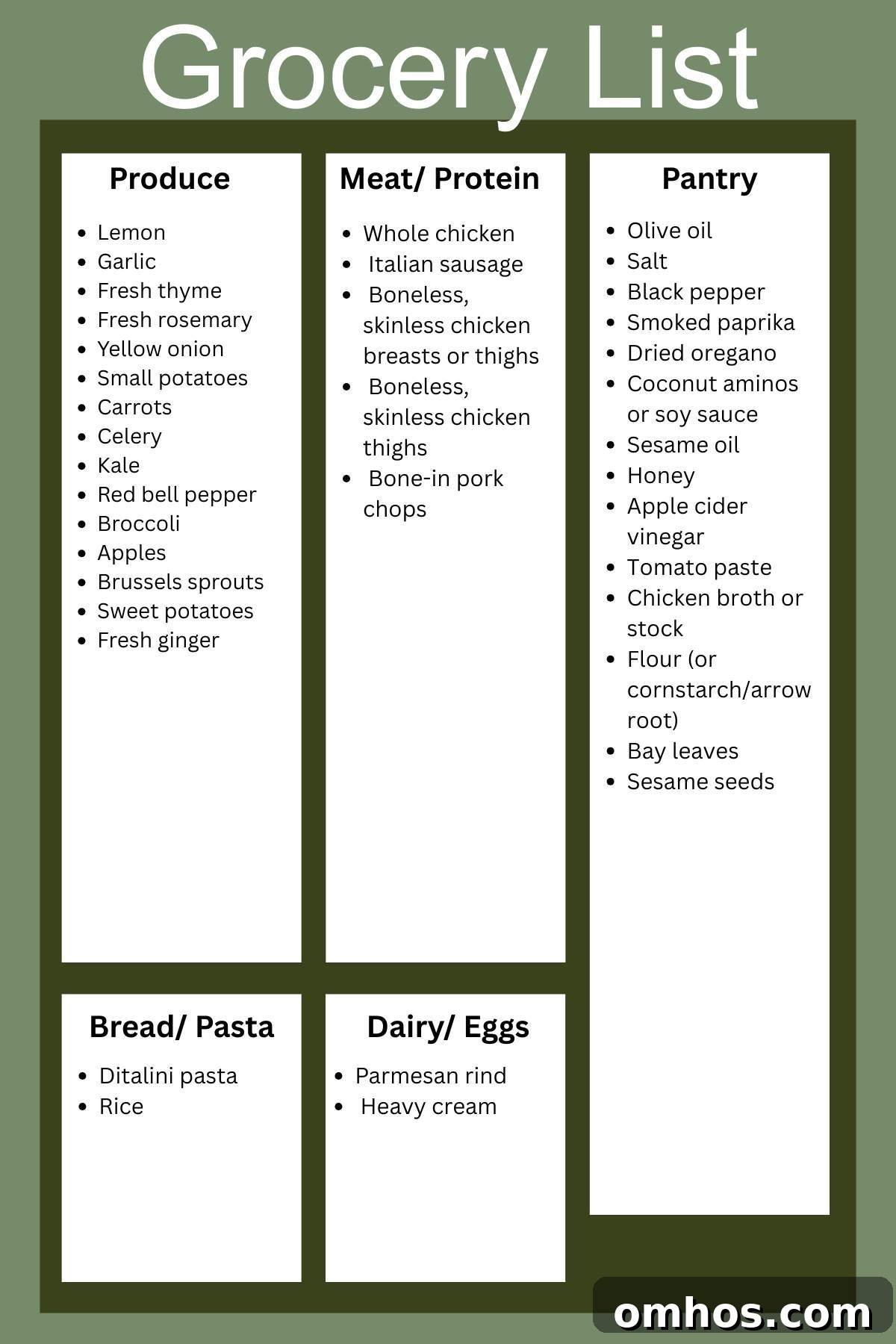 Weekly Meal Plan and Recipes: Week of Feb 14, 2026 3 Printable grocery list image