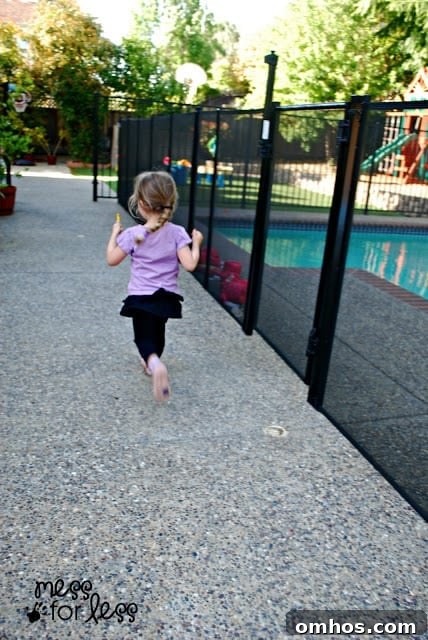child running