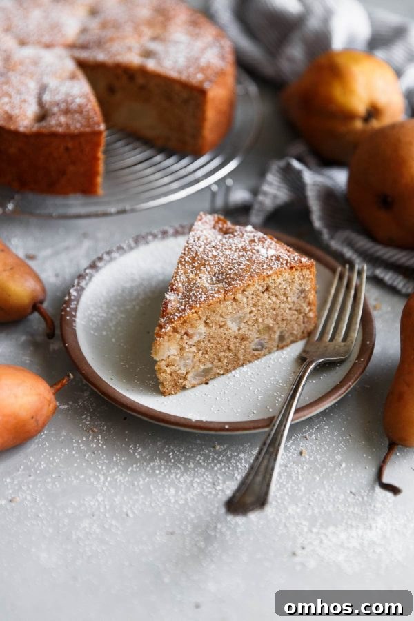 Spiced Almond Pear Cake