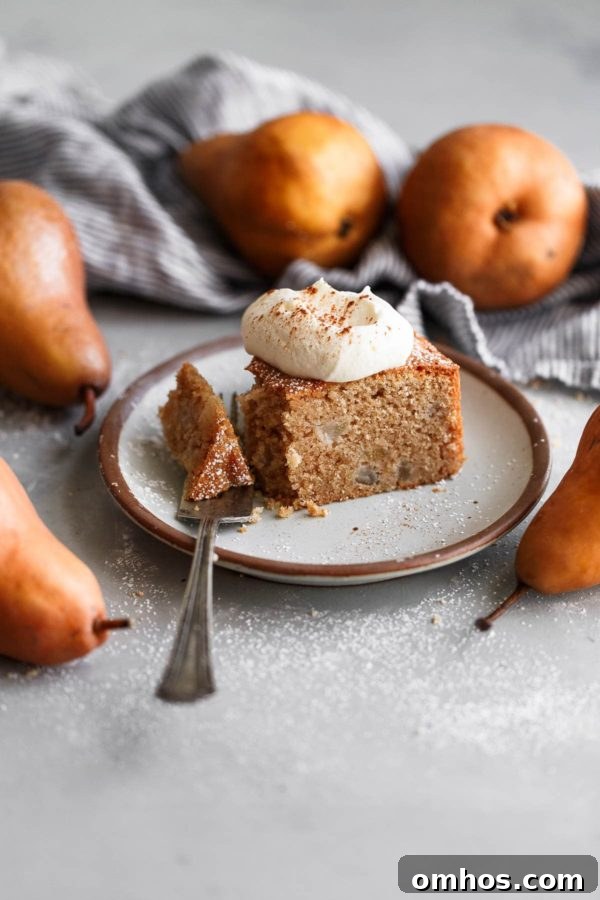 Spiced Almond Pear Cake
