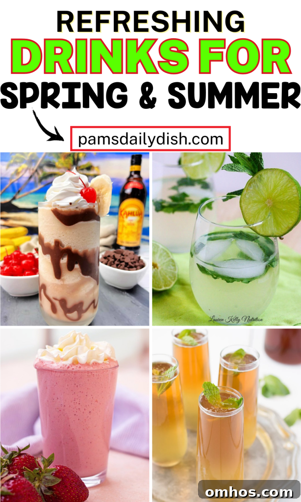 Roundup Image for Refreshing Drinks for Spring and Summer