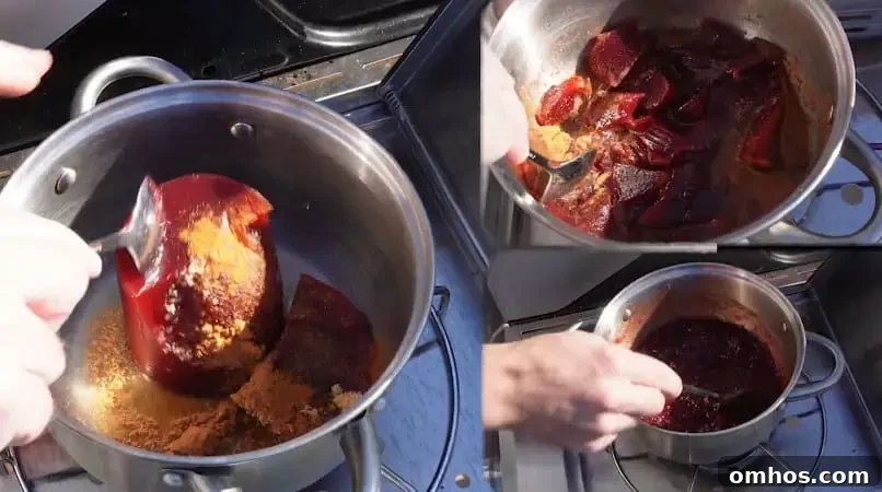 making cranberry sauce on grill side burner