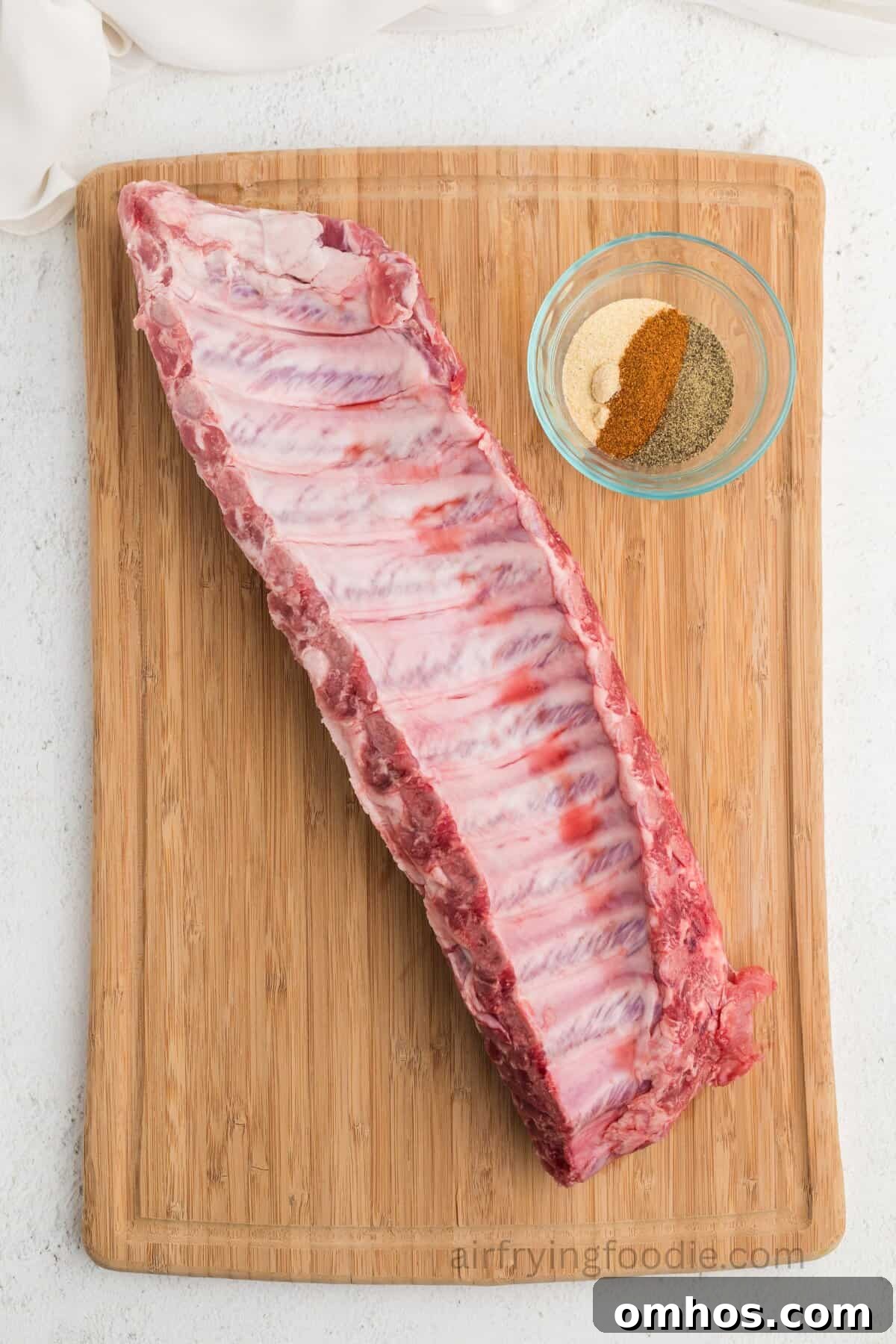 Crispy Air Fryer BBQ Ribs Recipe with Sticky Glaze 4 Ingredients to make BBQ ribs in the air fryer.