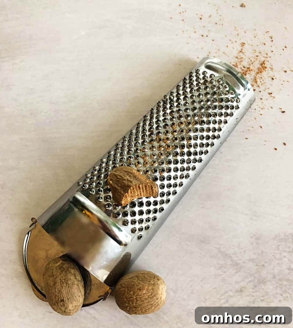 nutmeg grinder with a nutmeg seed