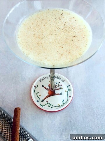 eggnog cocktail.