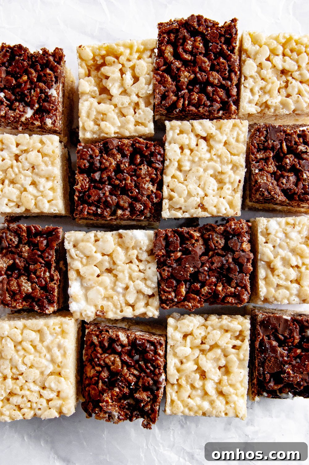 Chocolate-Vanilla Layered Rice Krispie Treats | All Images © Beyond the Butter, LLC