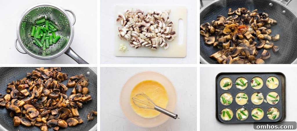 How to make mini frittatas step by step