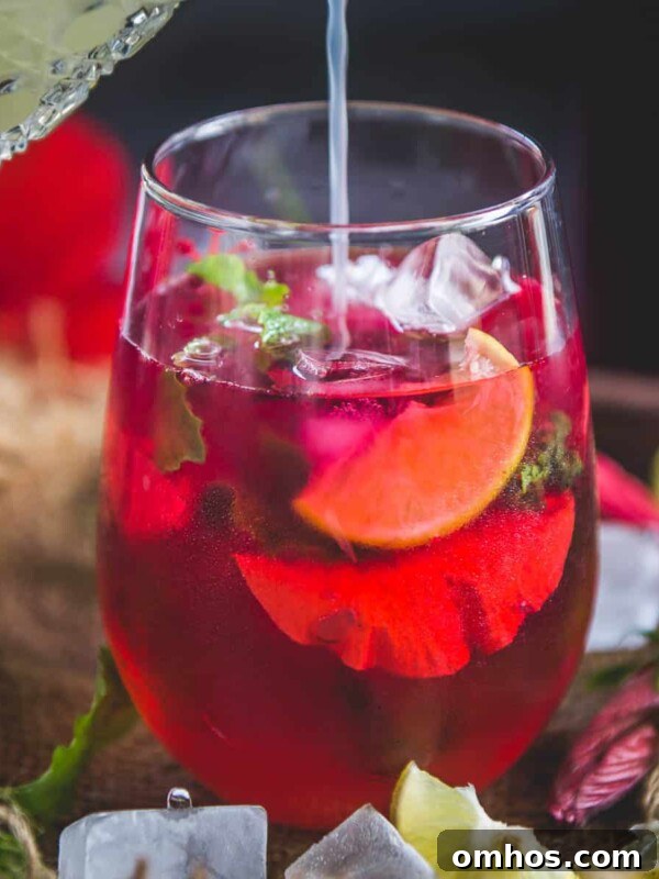 Hibiscus Tea is a refreshing and healthy beverage made with hibiscus flowers.