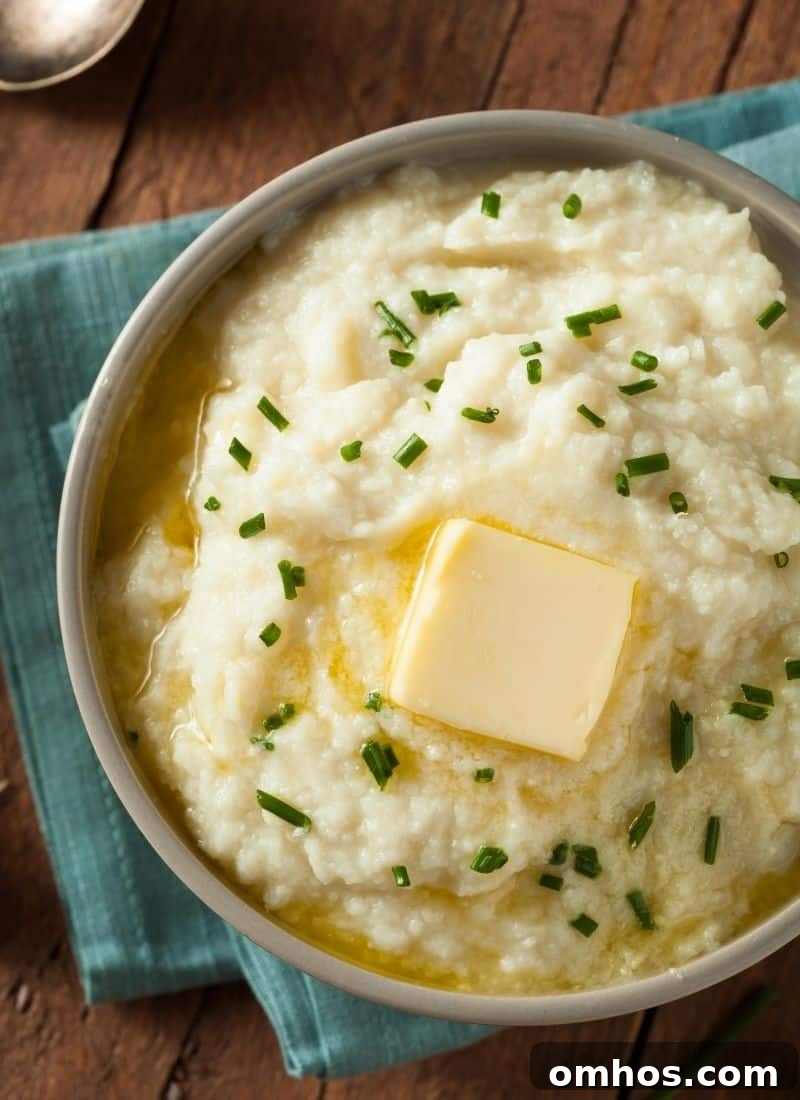 Low-carb alternative to potatoes in a bowl.