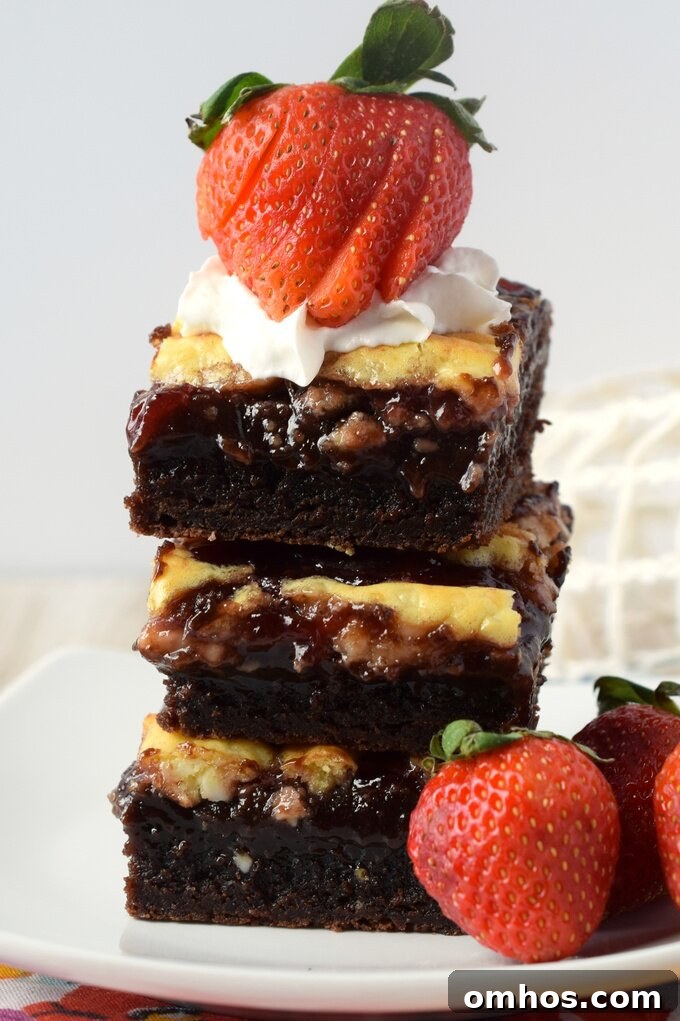 Strawbery Cheesecake Brownies Strawberry Cheesecake Brownies