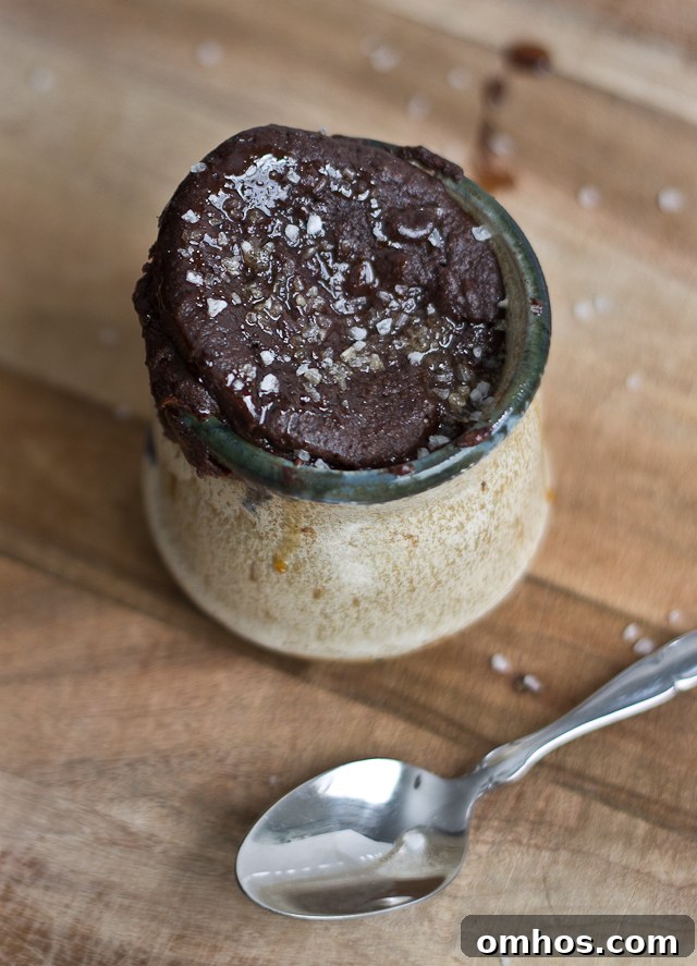 Salted Caramel Fudge Mug Cake