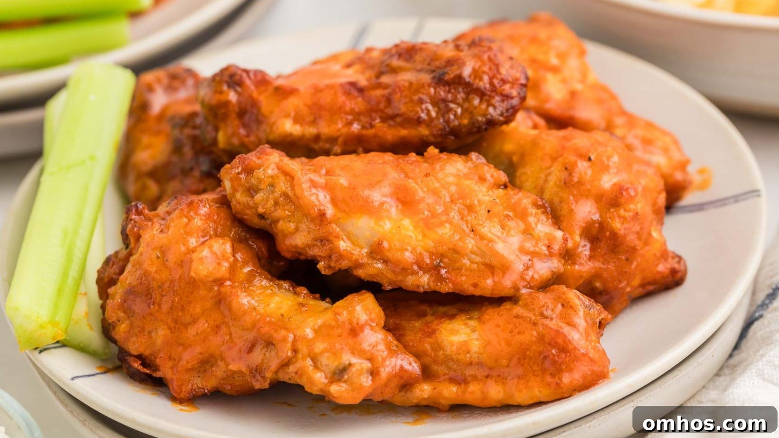Frozen chicken wings cooked directly in the air fryer until crispy.