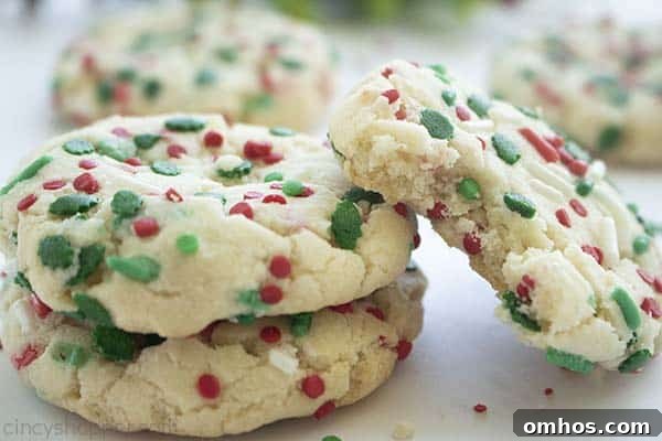 Cake-Mix Christmas Cookies Recipe 9 Cake Mix Christmas Cookies baked with sprinkles