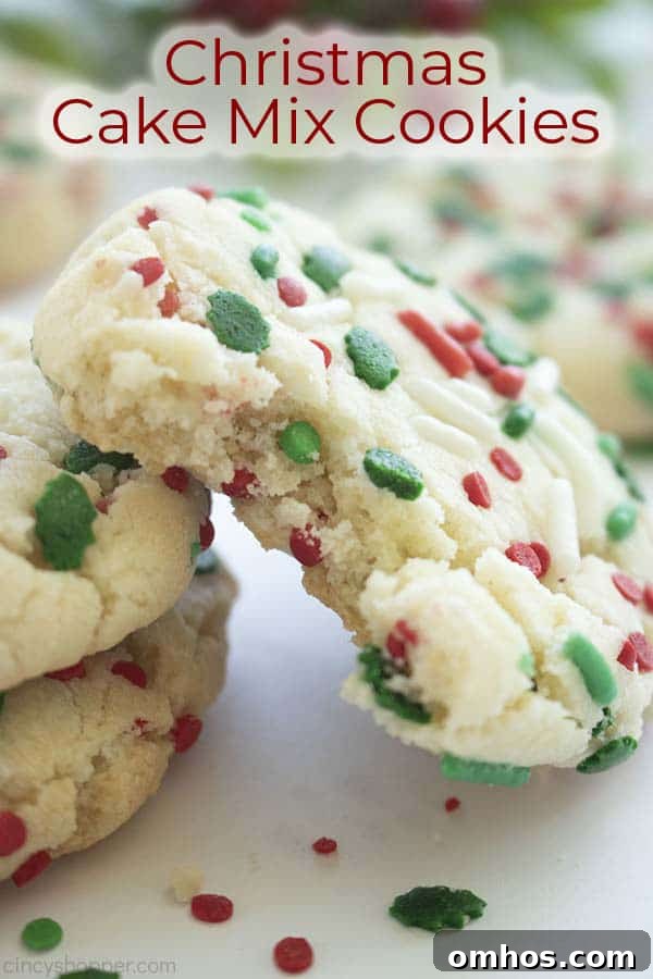 Cake-Mix Christmas Cookies Recipe 4 Text on image Christmas Cake Mix Cookies