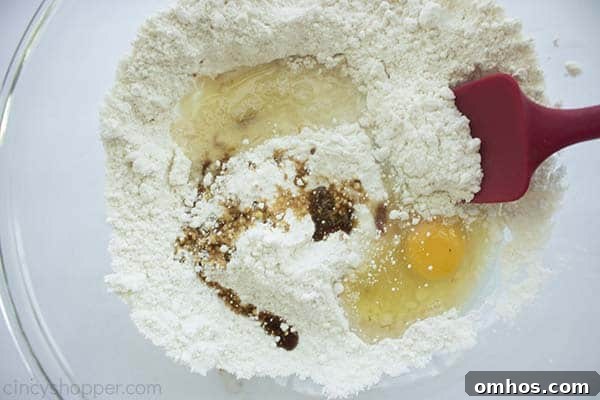 Cake-Mix Christmas Cookies Recipe 6 Ingredients for Christmas cookies in a bowl