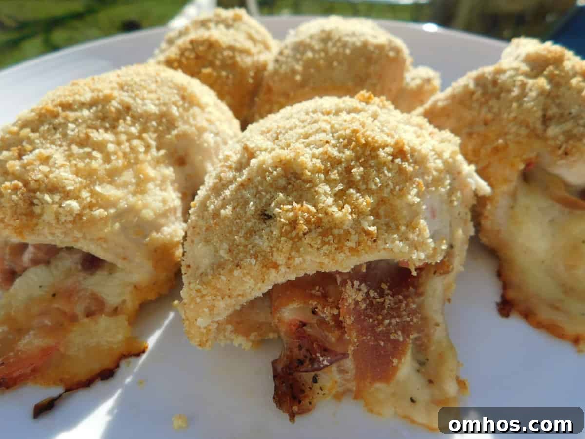 Prosciutto mozzarella chicken rolls