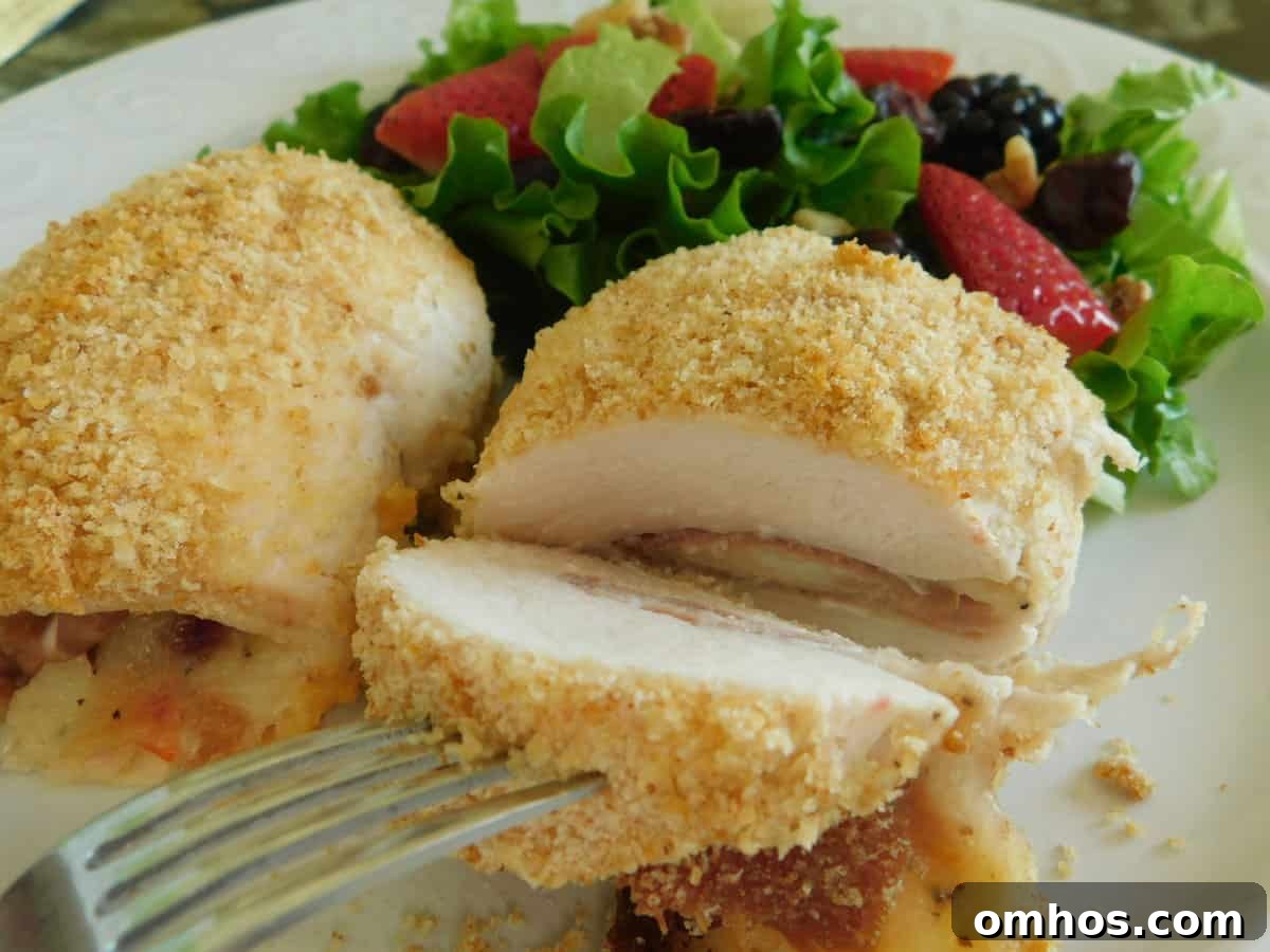 Baked chicken rolls with prosciutto and mozzarella