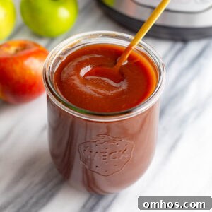 No-Peel Instant Pot Apple Butter Recipe 13 apple butter in jar