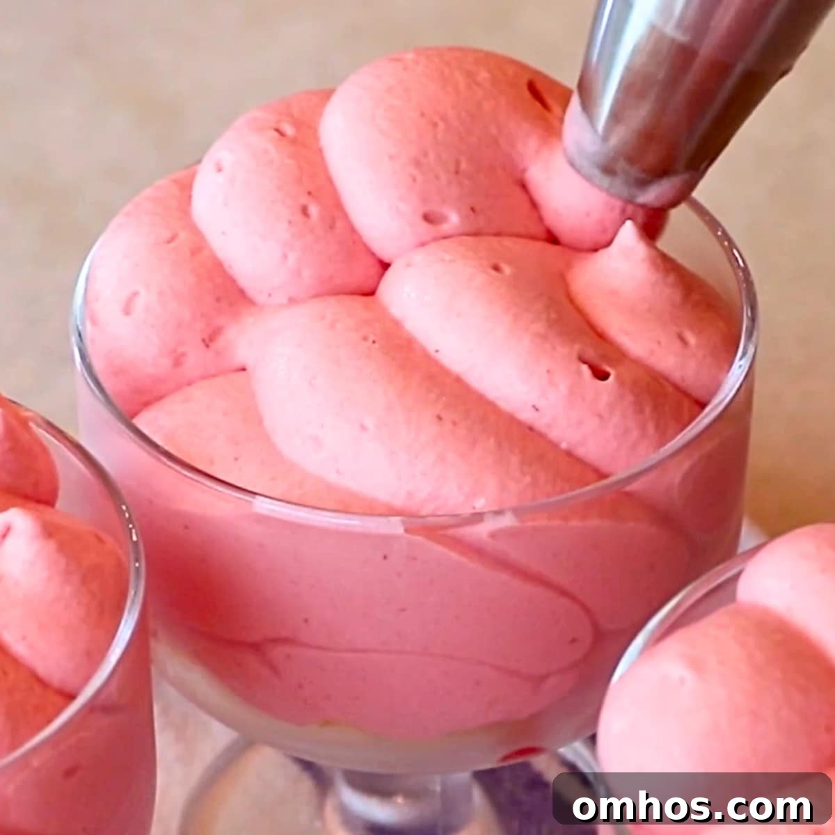 Creamy Raspberry Mousse Recipe: No-Bake Dessert 2 Light and airy raspberry mousse